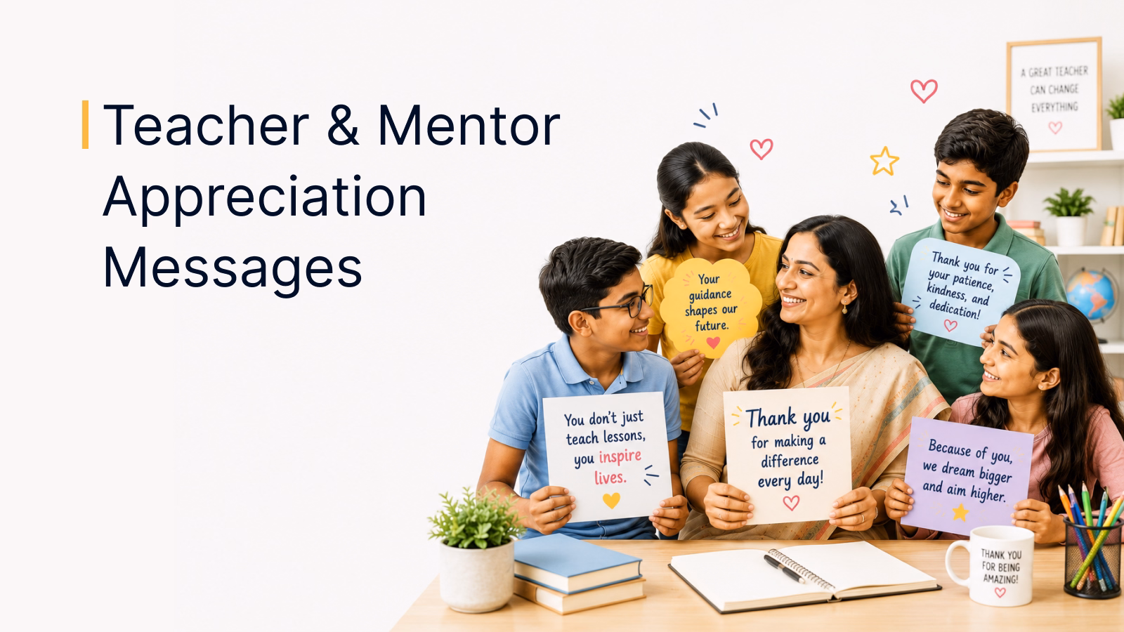 Thank you messages for teachers and mentors: heartfelt examples