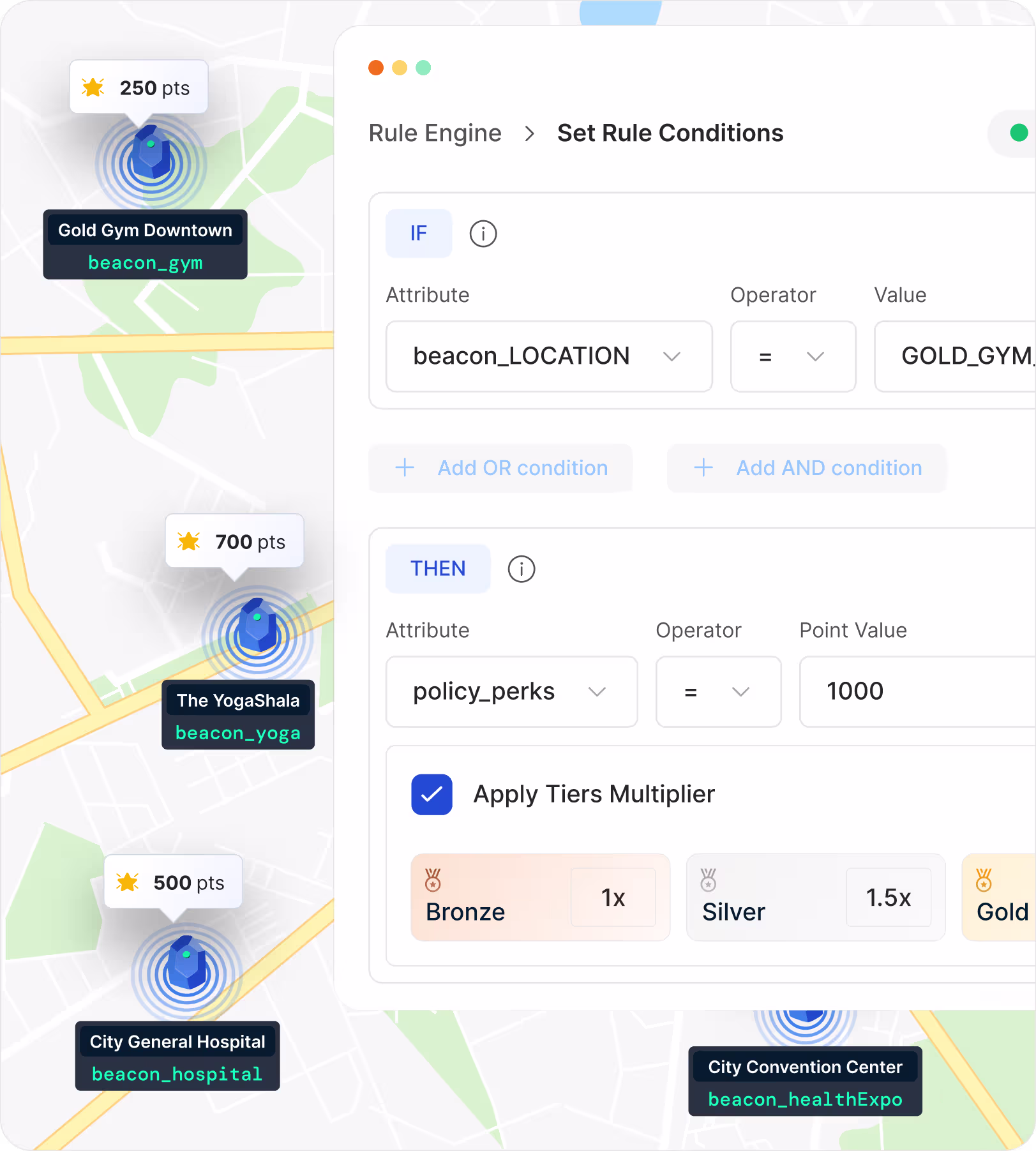 Location-based rewards workflow