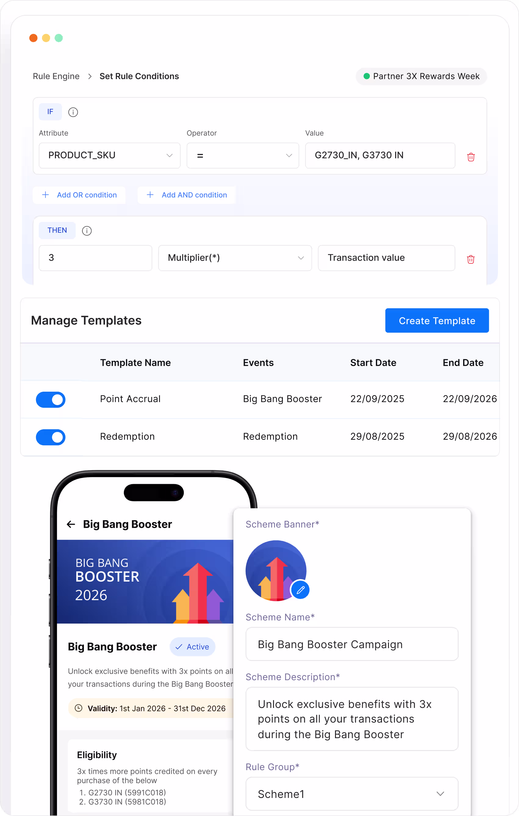 Scheme management interface