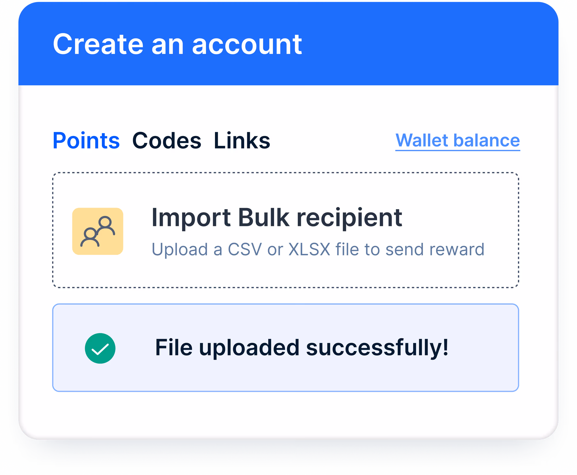 Create your gifting account