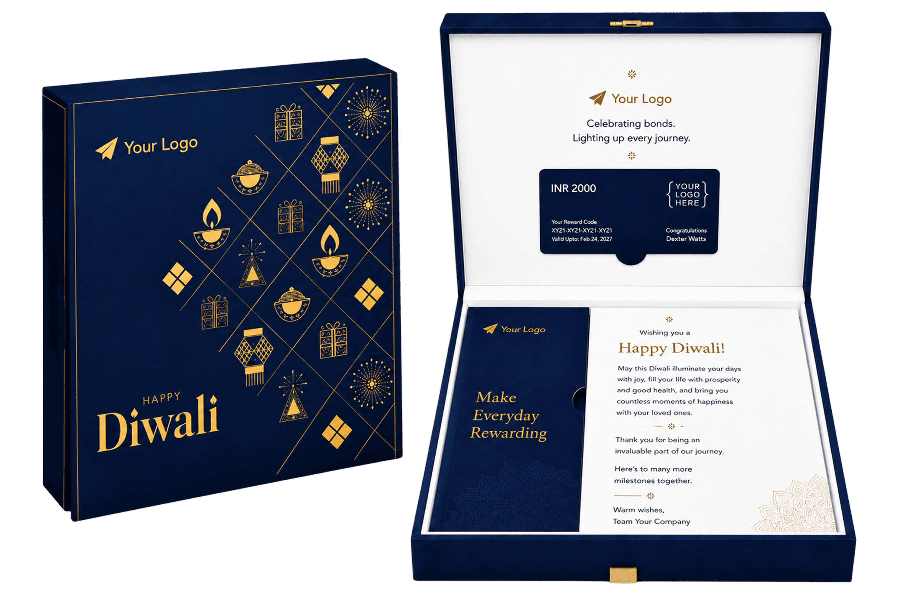 Xoxoday Diwali physical gift card box