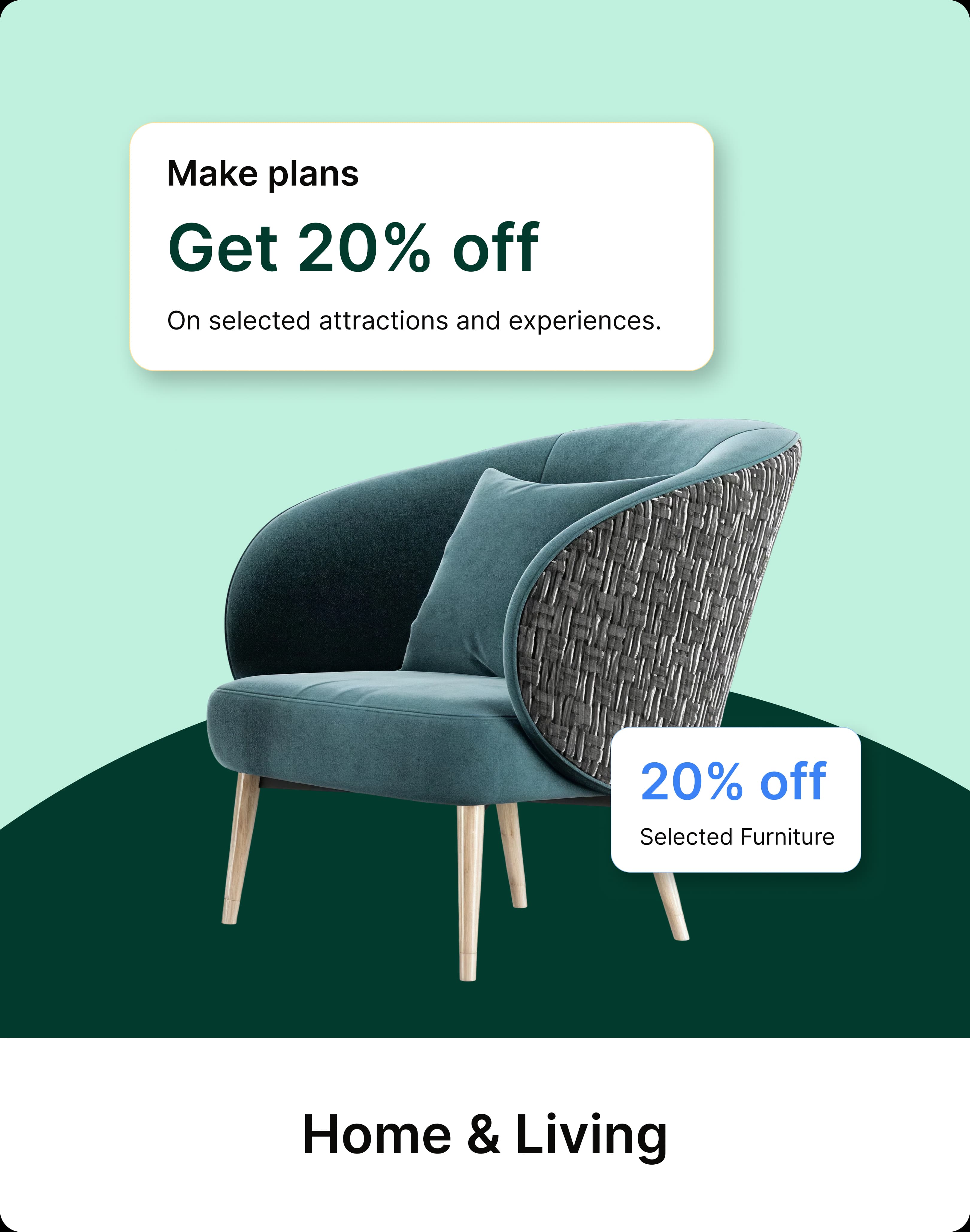 Home and living offers from furniture and decor brands