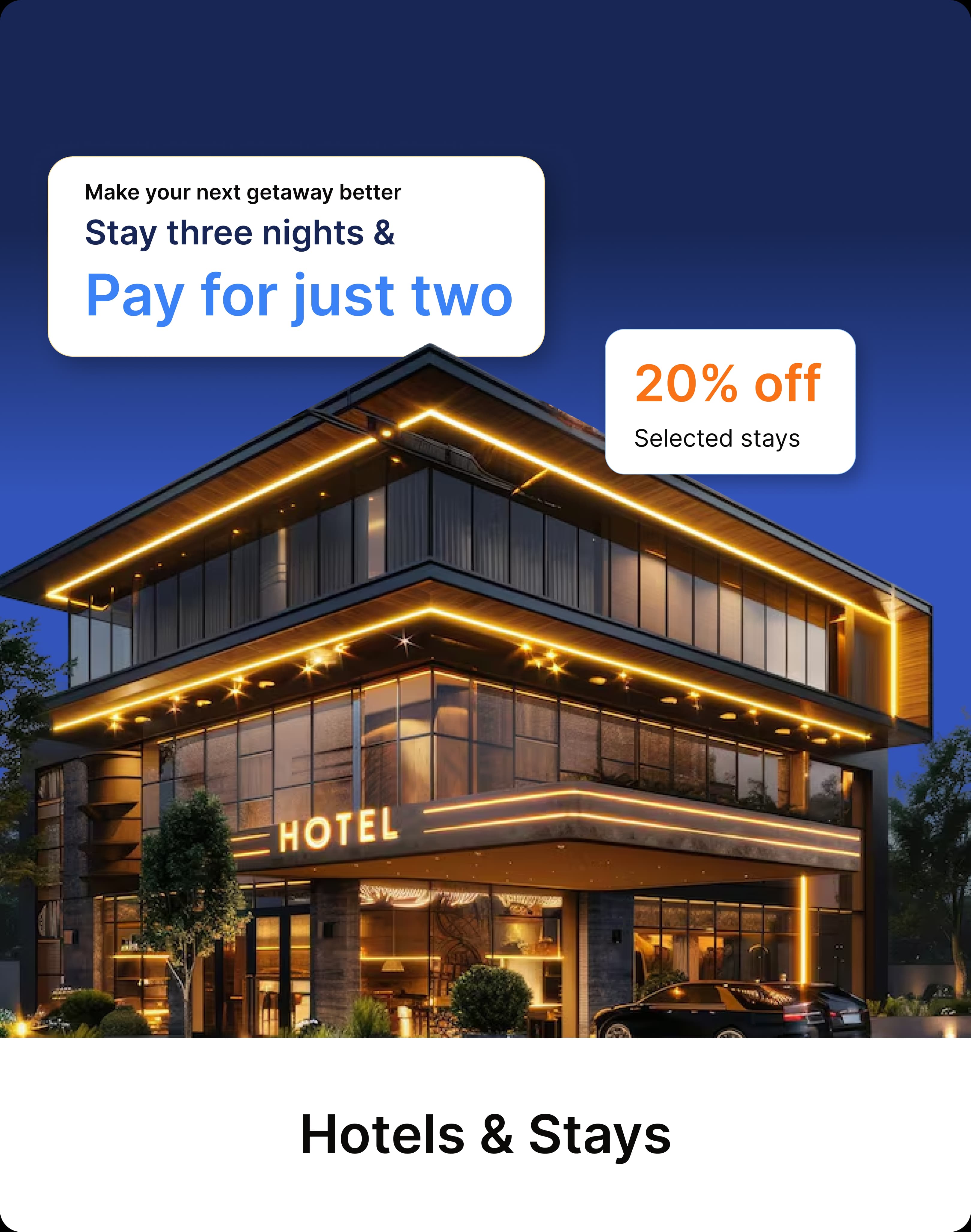 Hotel and stay offers from leading hospitality brands