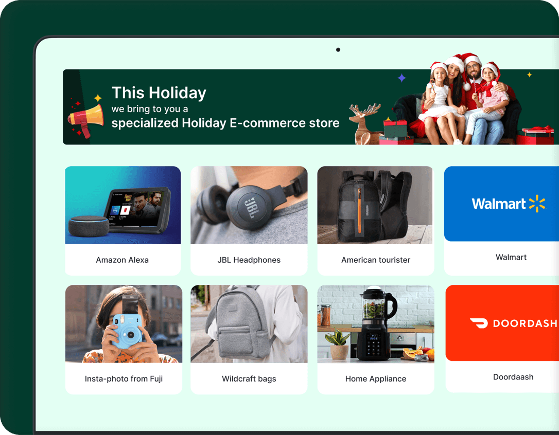 Xoxoday holiday gift store catalog builder