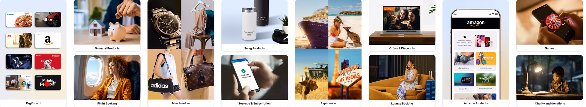 Empuls reward catalog with gift cards, merchandise, travel, experiences, charity and more