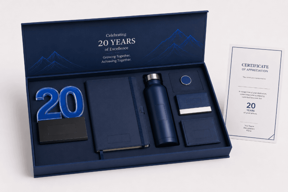 Curated milestone kit for a 20 year anniversary