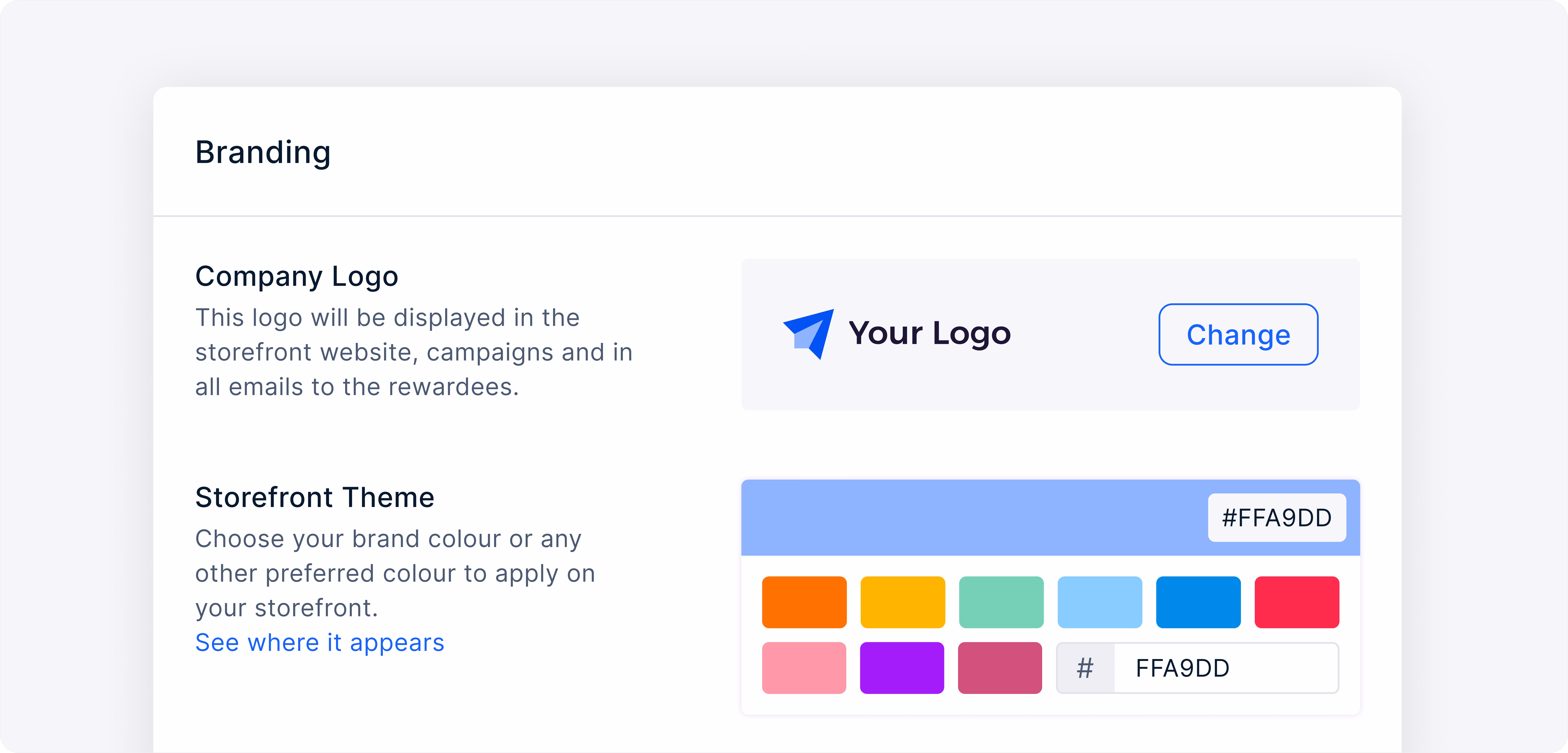 Branding - a storefront in your brand