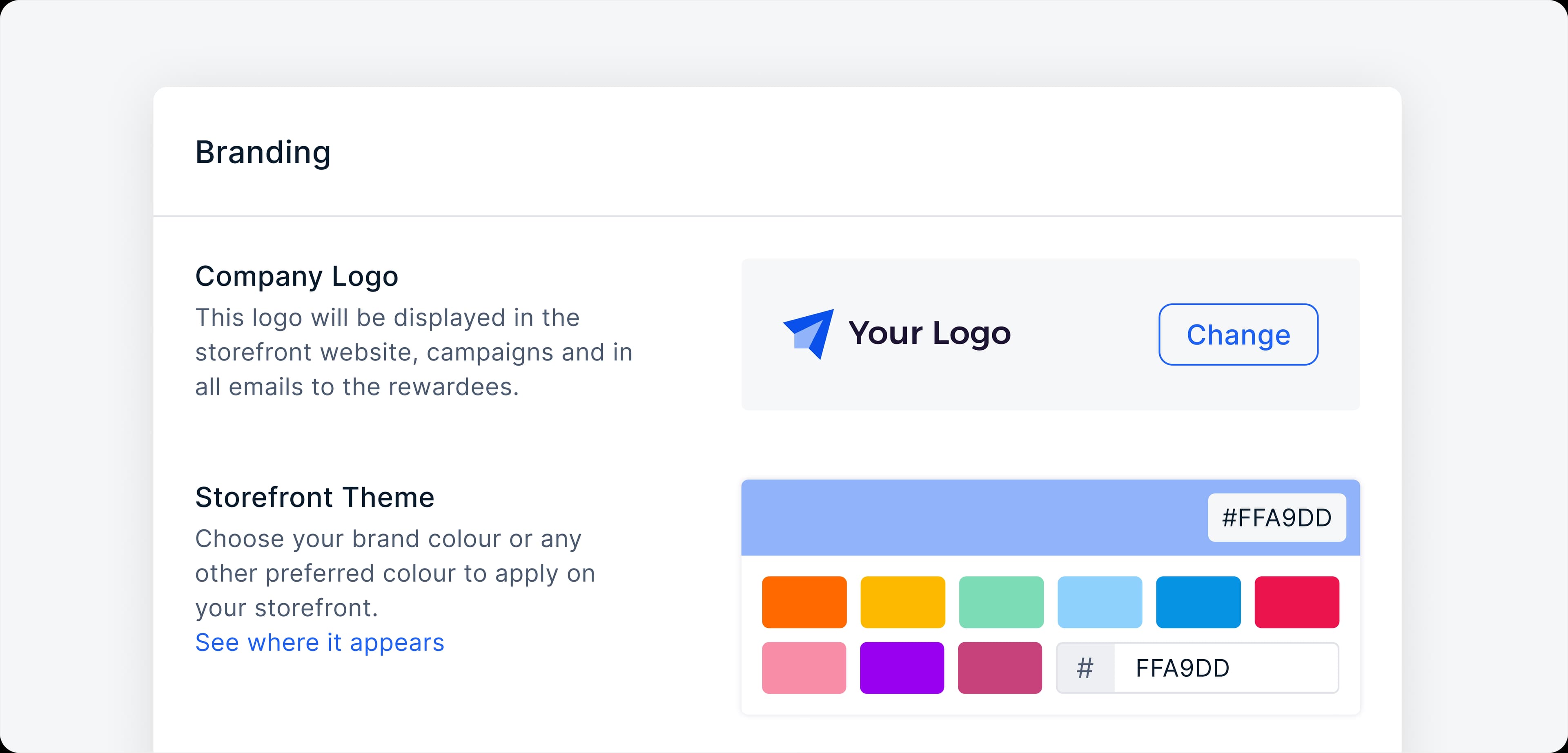 Branding - a storefront in your brand