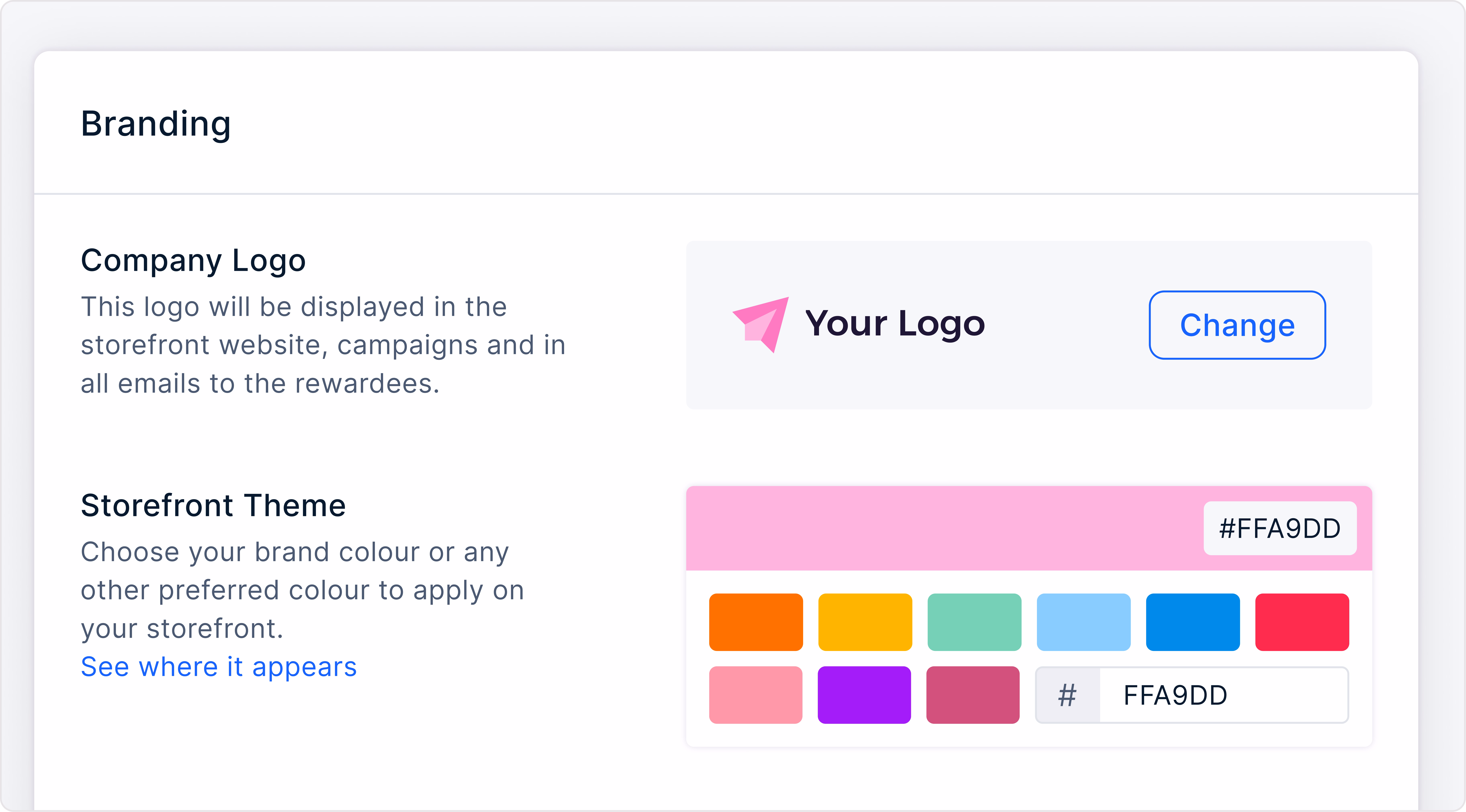 Custom branding