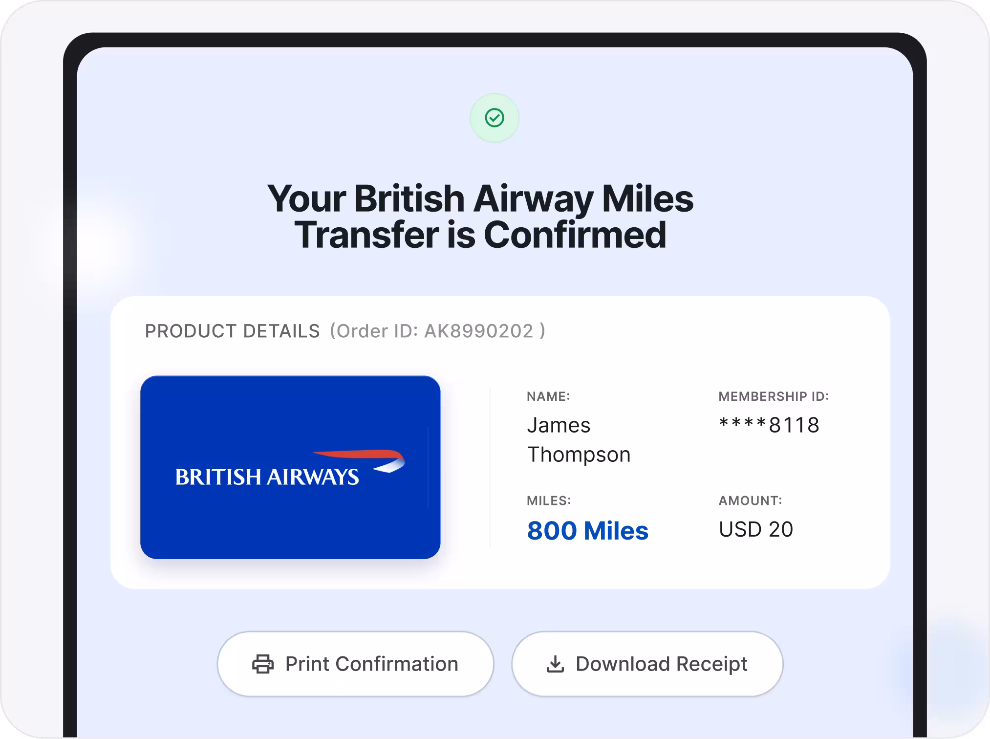 Airmiles: convert rewards to frequent flyer miles