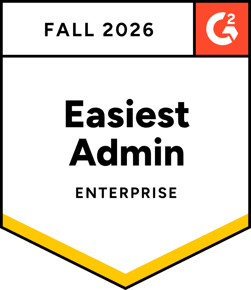 G2 Easiest Admin, Enterprise, Fall 2026