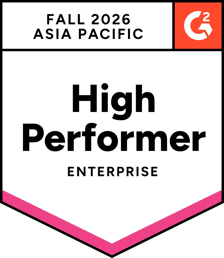 G2 High Performer, Enterprise, Asia Pacific, Fall 2026