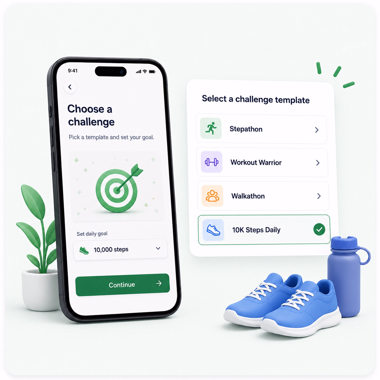 Choosing a challenge template in the admin console