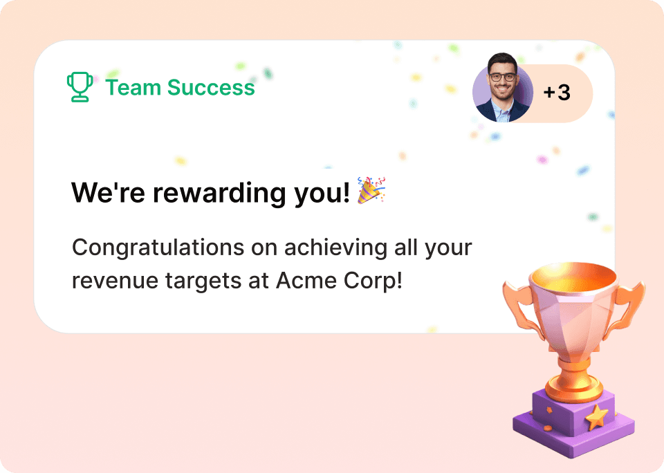 Celebrating a milestone with a reward and a social shout-out