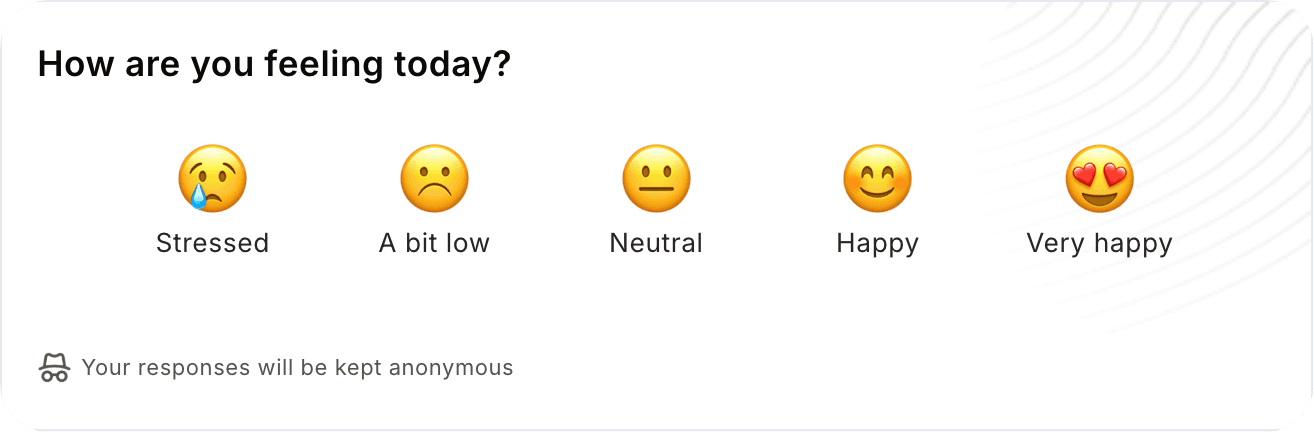 Mood-O-Meter employee daily check-in