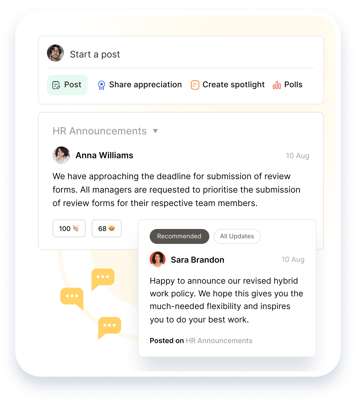 Social Intranet product screenshot