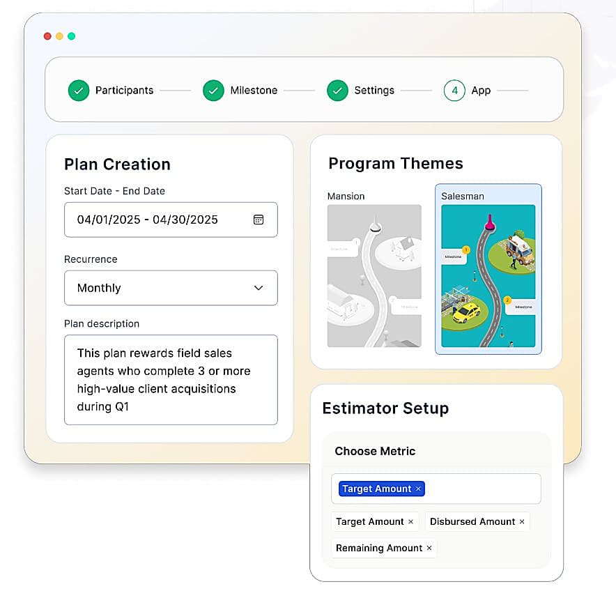 Empuls commission plan builder, tiered structures and accelerators configured self-serve