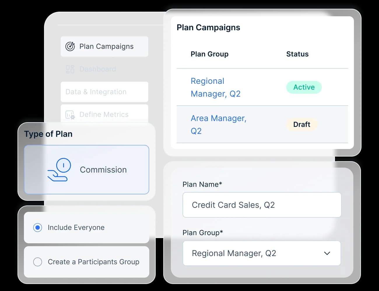 Xoxoday incentive plan campaigns with plan type, participants and plan groups