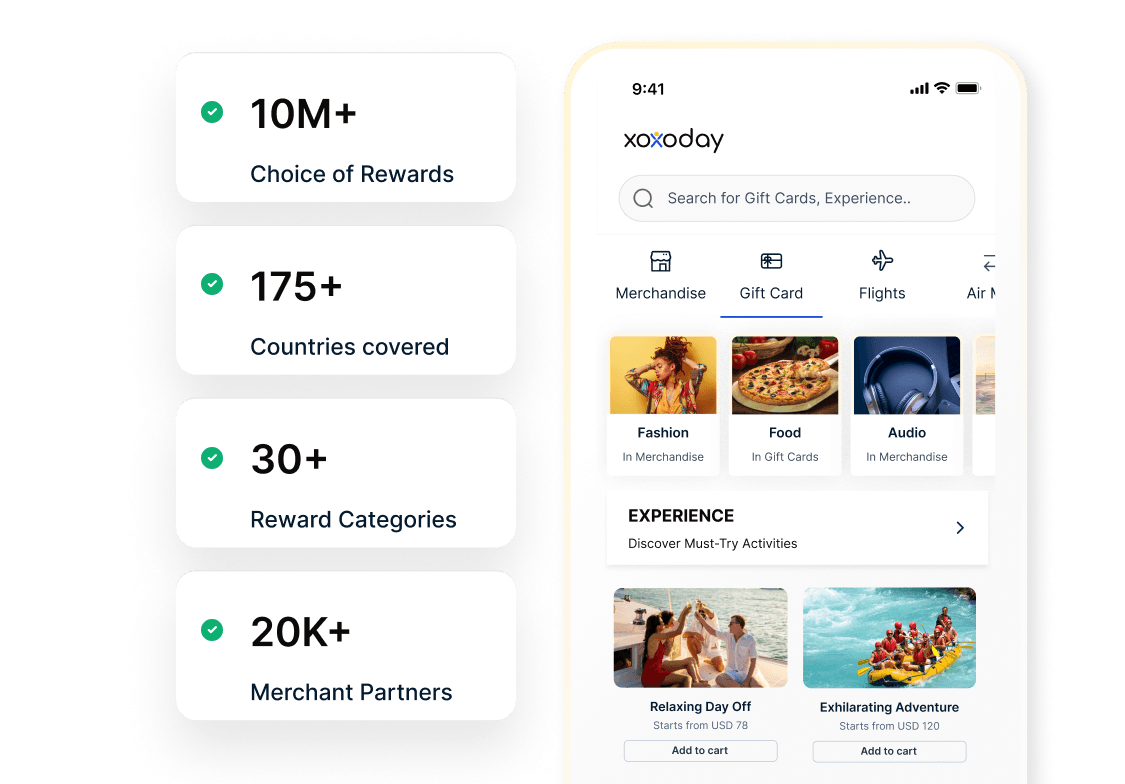 Reward catalog breadth across categories and regions