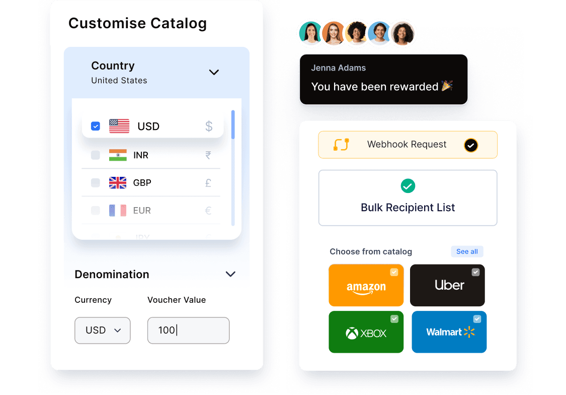 Catalog localized by country and currency