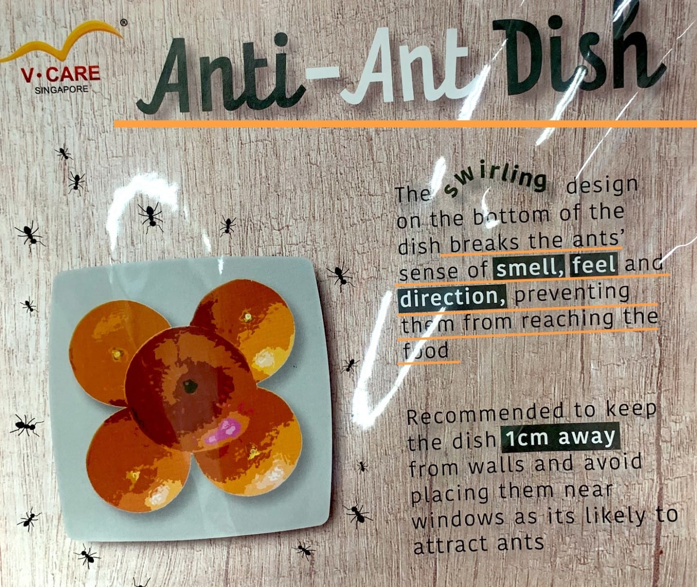 Anti-ant dish product pitch