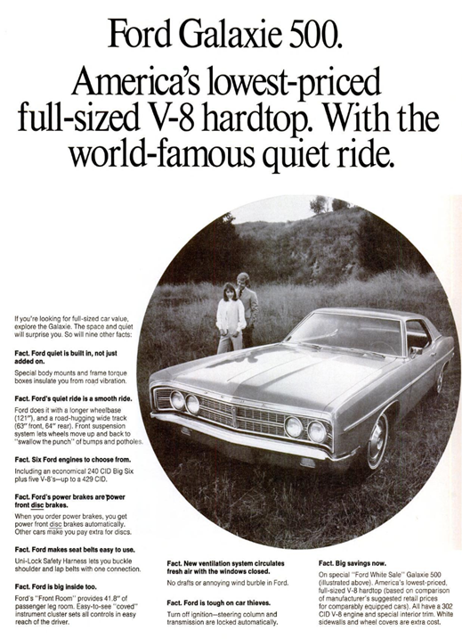 Vintage advertisement sharing data with buyers