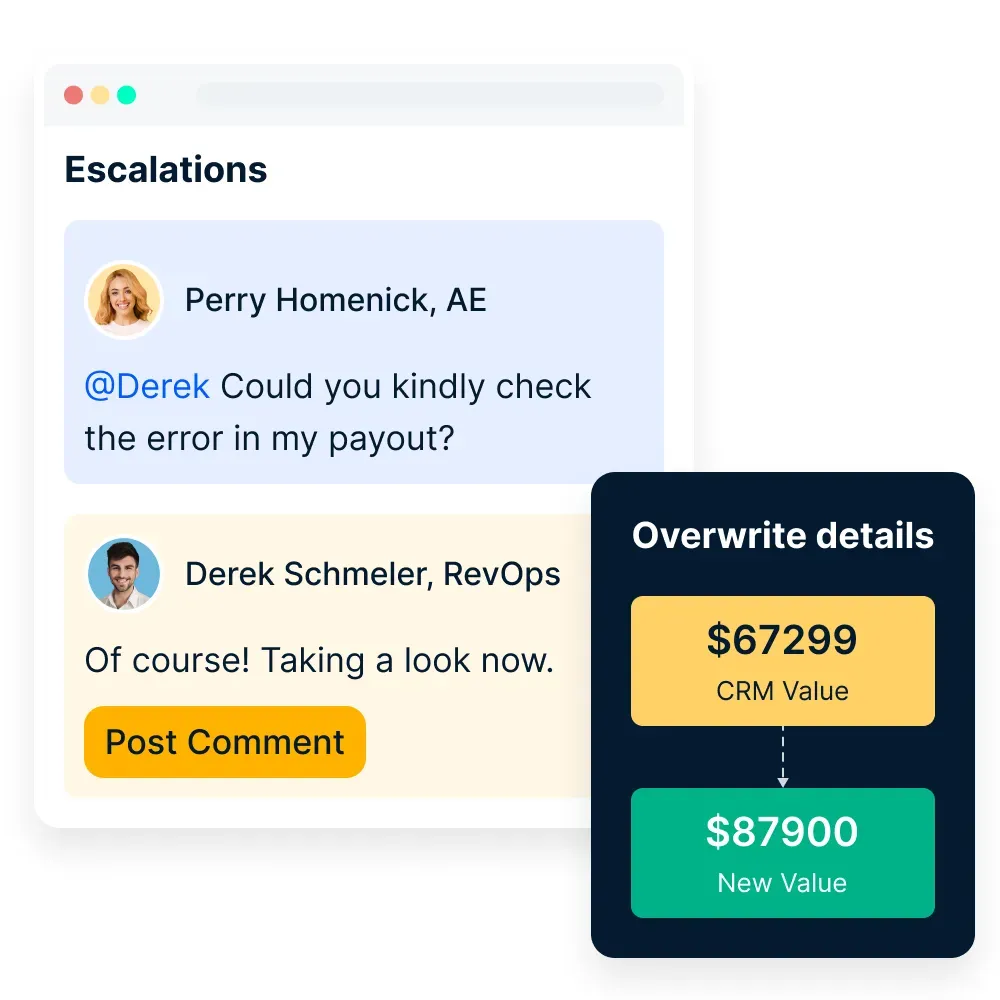 Building commission programs with an Excel-like interface