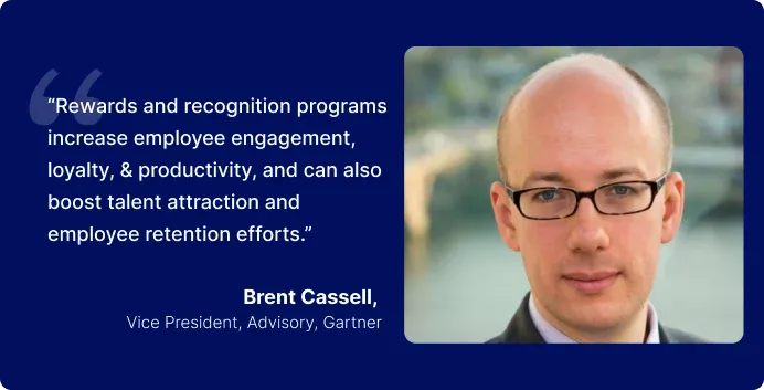 Testimonial on modern employee rewards and recognition