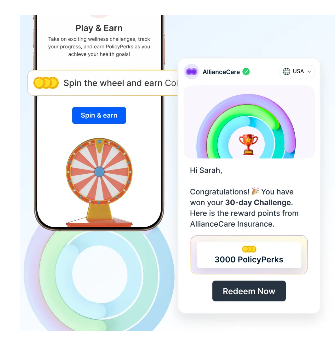 Play and earn gamified loyalty challenge in a member app